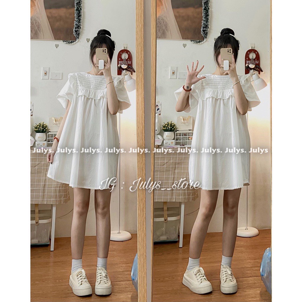 [Sẵn/video] Đầm váy babydoll thô xếp li ngang tiểu thư 2monday | BigBuy360 - bigbuy360.vn