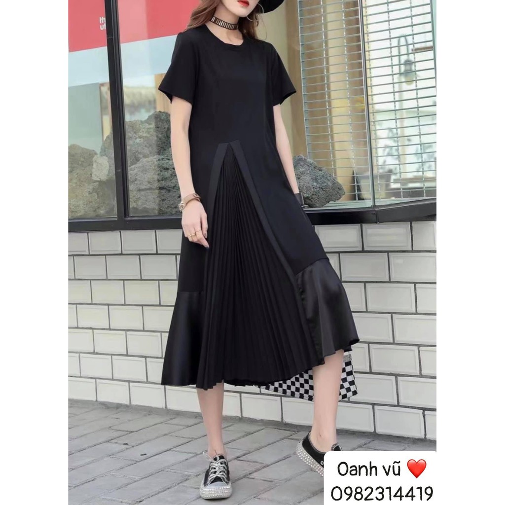 Váy phong cách Hàn, suông rộng dài mặc phong cách