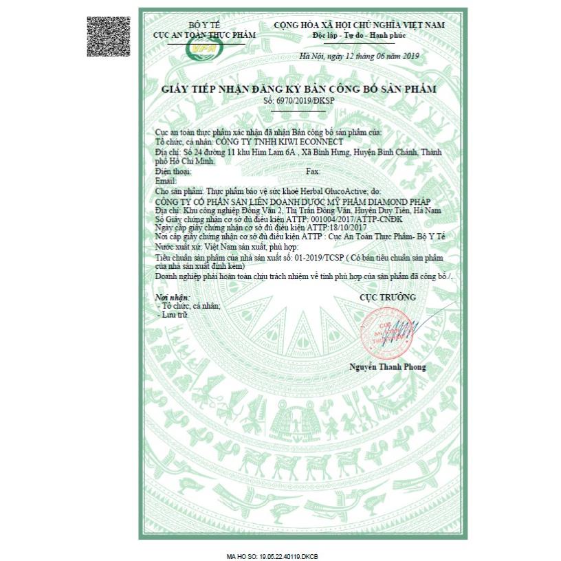 VIÊN UỐNG HERBAL GLUCOACTIVE - Thực Phẩm Hỗ Trợ Hạ Đường Huyết Ổn Định Sức Khỏe Toàn Diện