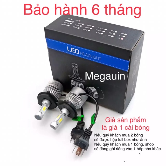 Đèn pha Led C6 3 tim X7 lắp xe máy chân H4 (Bảo hành 6 tháng) (giá 1 cái)