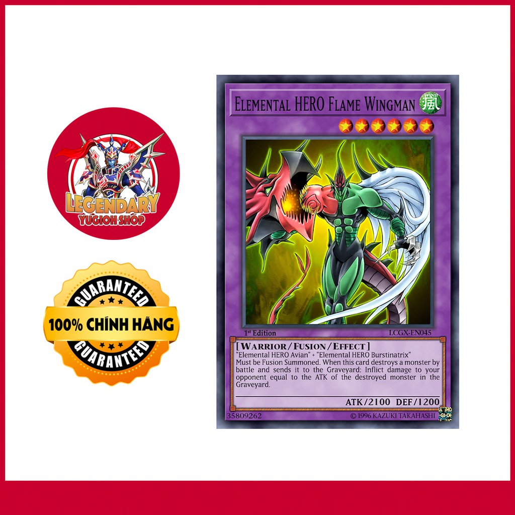 [EN-JP][Thẻ Bài Yugioh Chính Hãng] Elemental Hero Flame Wingman Đẳng Cấp Của Yuki Judai