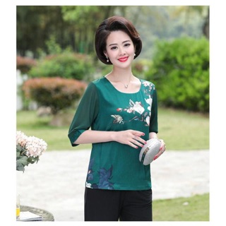 Bộ quần áo hoa xuân trung niên cực đẹp