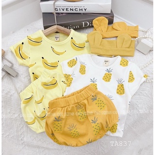 Set bodychip trái cây kèm tubar cho bé trai gái