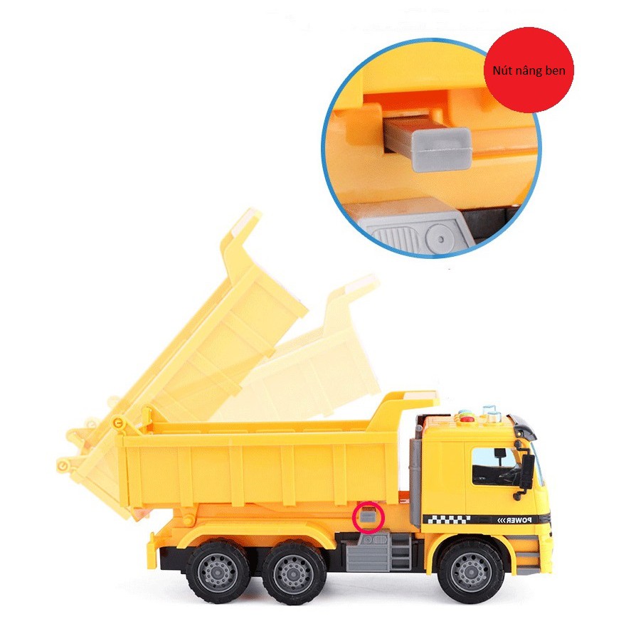 Mô hình xe ben, xe kỹ thuật ngoài công trường tỷ lệ 1:16