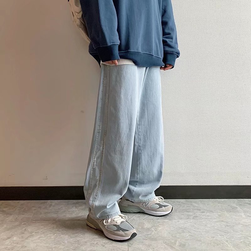 Quần jean dài ống rộng thời trang cá tính năng động cho nam unisex simple quần jean phong cách Hàn Quốc quần ống suông