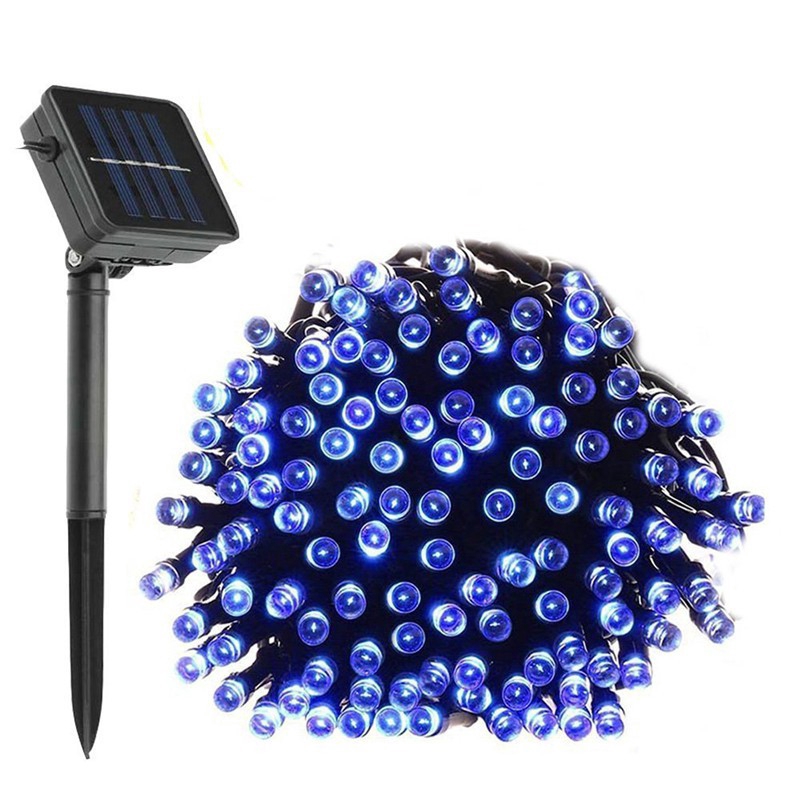 12M 100LED Bộ dây trang trí 12 đèn LED chống thấm nước chạy bằng năng lượng mặt trời
