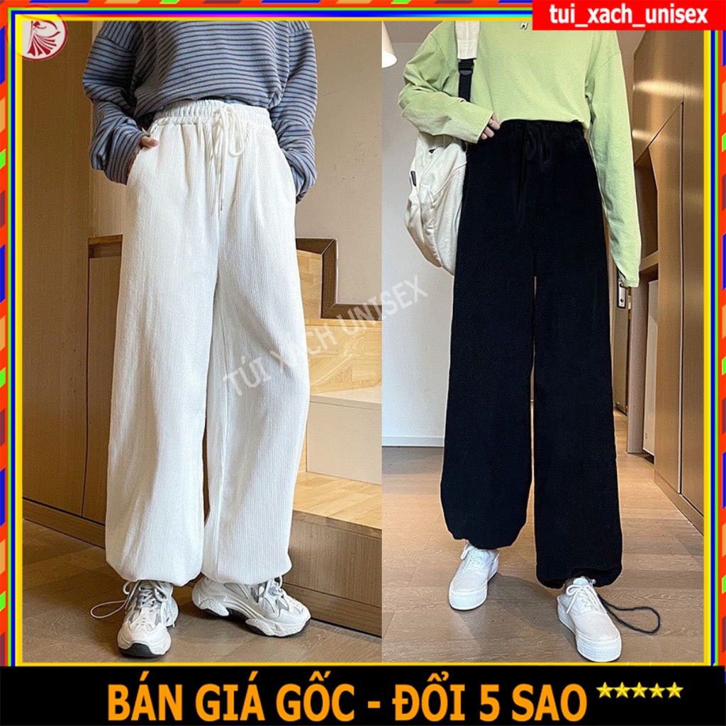 ❤️ VẢI BAO ĐẸP ❤️ QUẦN JOGGER THUN NỮ PHỐI KHÓA MÀU ĐEN CHẤT NHUNG DÀY MỊN CO GIÃN