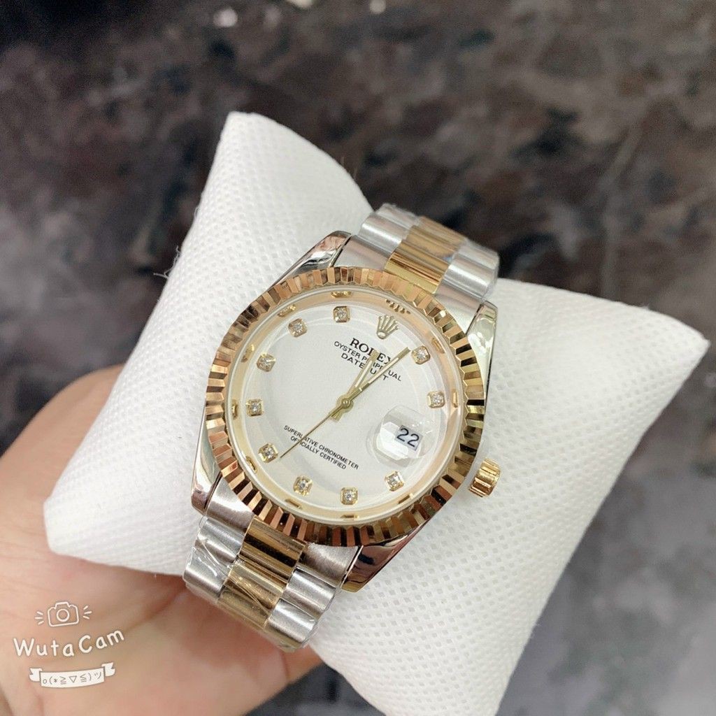 [Free Ship]  Đồng Nam Rolex156 dây đặc nguyên khối, mạ không rỉ, dây full vàng