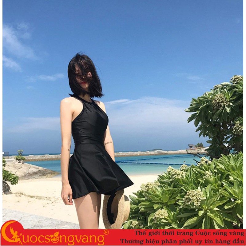 Váy đầm bơi cổ yếm váy đầm đi biển liền quần GLSWIM063 Cuocsongvang