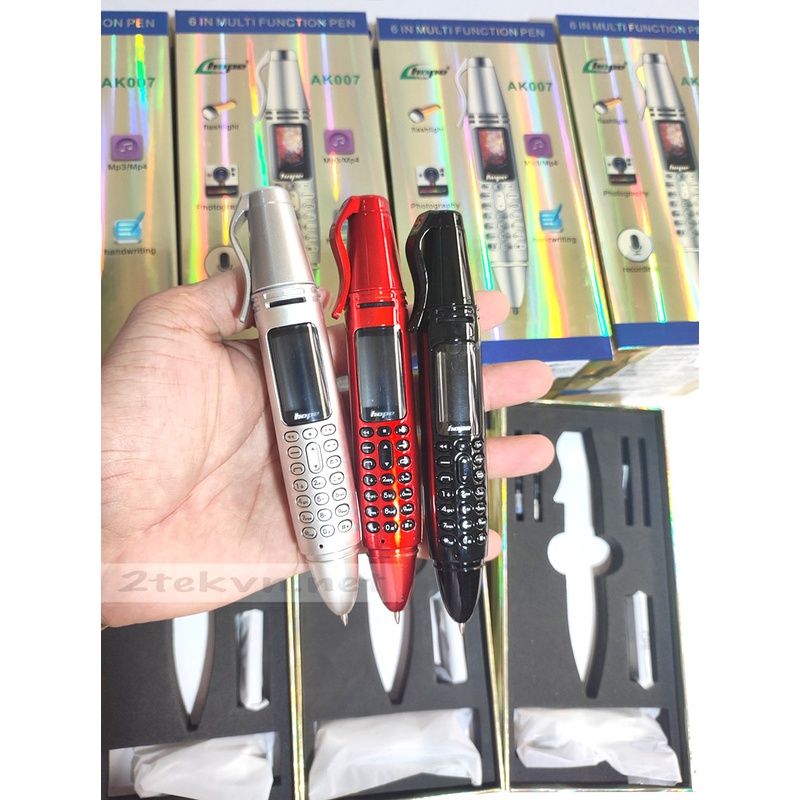 Điện thoại hình cây bút AK 007 siêu nhỏ hỗ trợ 2 sim, thay đổi giọng nói