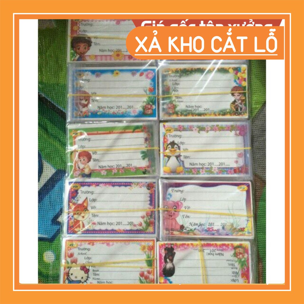 Combo 80 chiếc nhãn vở