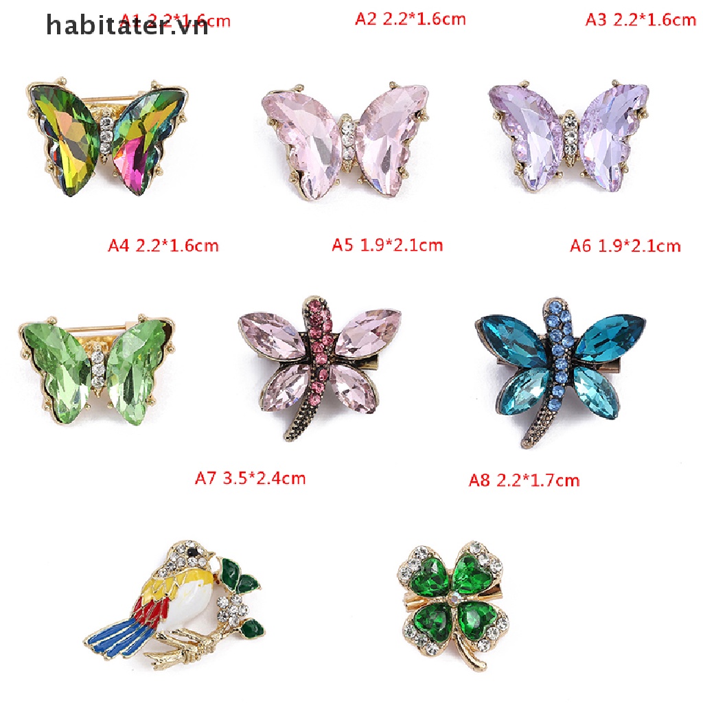 1 Huy Hiệu Cài Áo Hình Bướm Đính Đá Thời Trang
