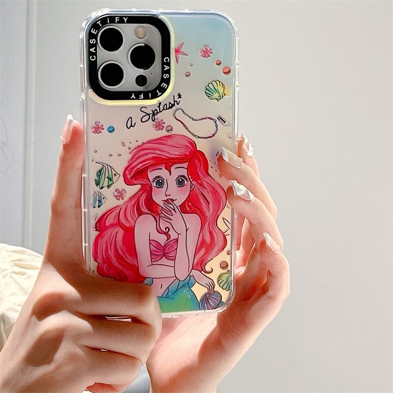 Ốp Điện Thoại Màu Laser In Họa Tiết Công Chúa Disney Cho iPhone 14 Pro Max 13 Pro Max 11Promax 12ProMax XS Max