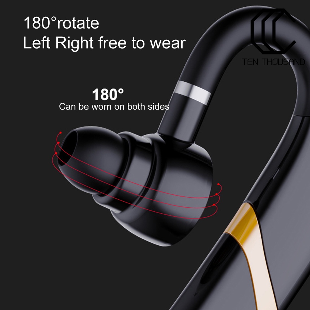 ♋1 Tai Nghe Bluetooth Không Dây IPX7 Móc Vành Tai Chống Nước Cho Điện Thoại