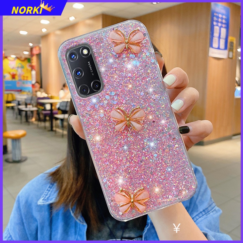 Ốp Điện Thoại Silicon Mềm Hình Bướm 3d Phối Kim Tuyến Cho oppo reno 10 10pro 8t 8 8z 7 7z 6 6z 5 5pro 5f reno 4 4f