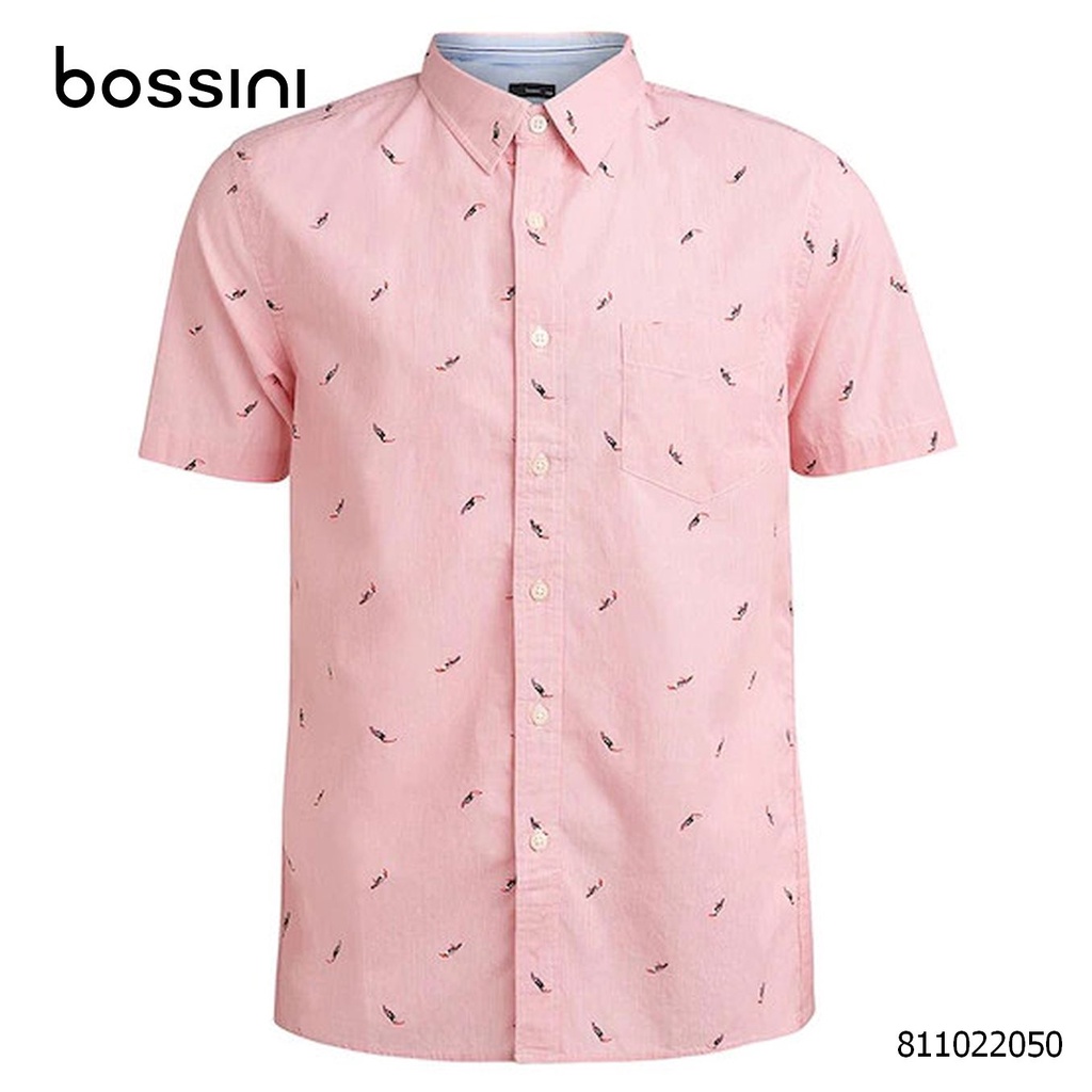 Áo sơ mi nam tay ngắn họa tiết chú chim nhỏ Bossini 811022050