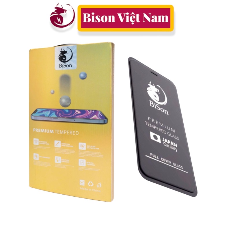 Cường Lực Bison Full Màn Điện Thoại iP 6/7/8/X/XsMax/11/12/13ProMax/14/14ProMax