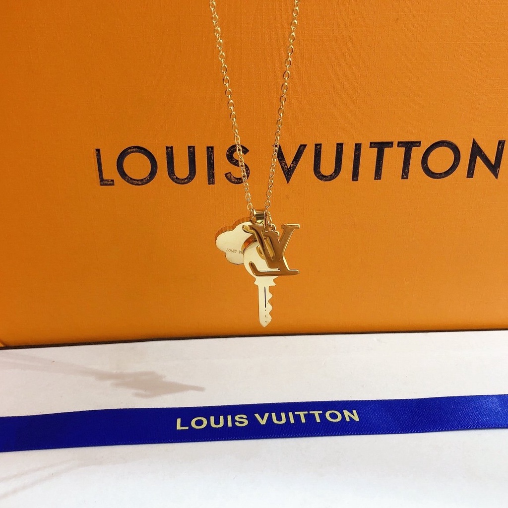 LOUIS VUITTON Vòng cổ Mặt Chữ LV LV Đơn Giản Thời Trang Phong Cách Hàn Quốc