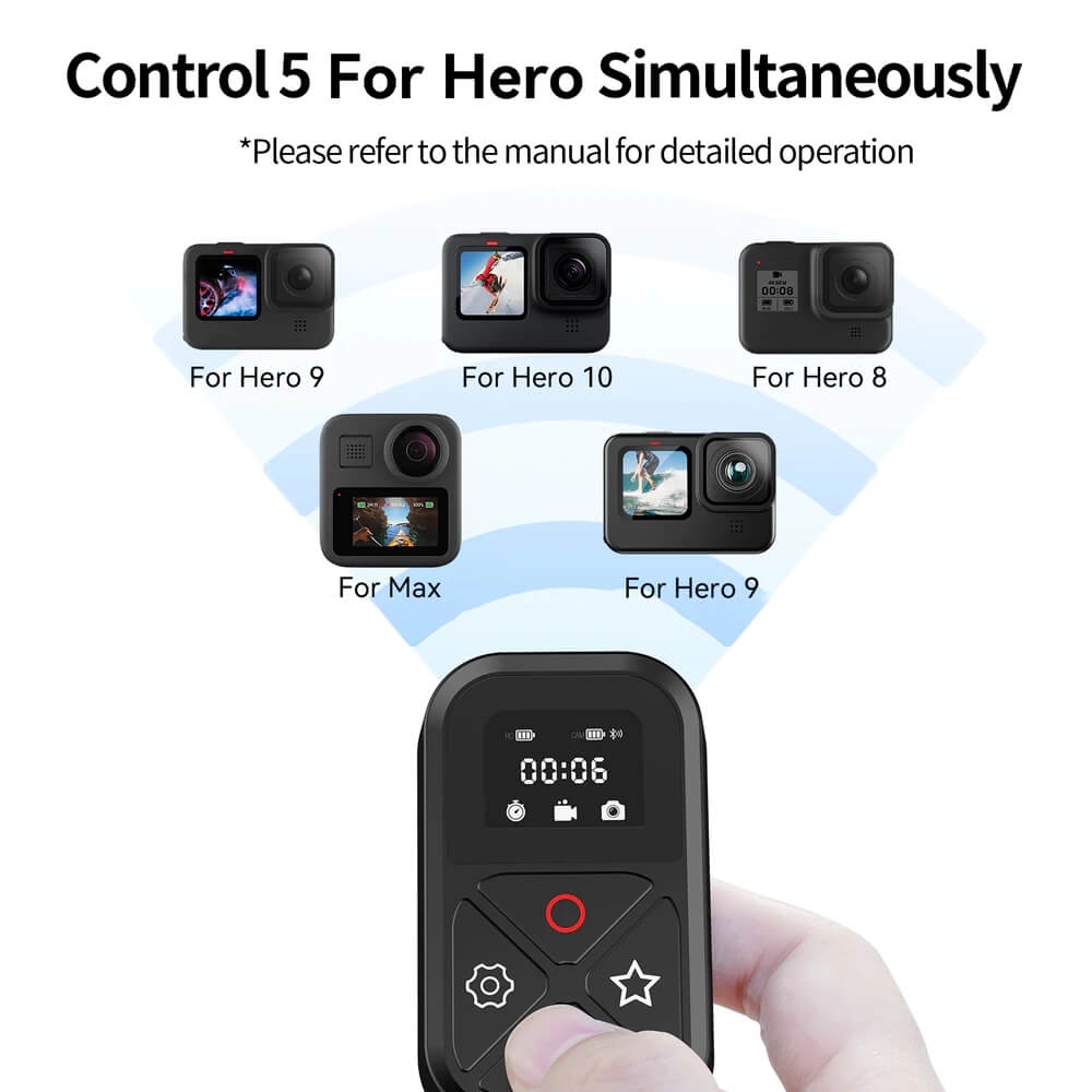 ĐIỀU KHIỂN REMOTE CHO GOPRO 11 / GOPRO 10 / 9 / 8 / MAX TELESIN T10