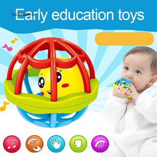 TK-Baby Teether Rattle Toy Intelligence Grasping Gums Hand Bell Funny Hollow Gift