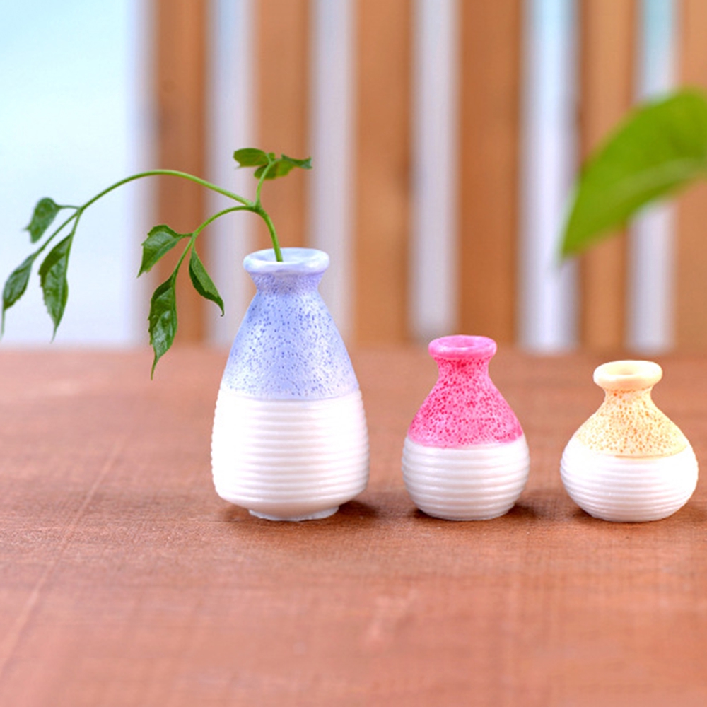 Bình hoa nhỏ bằng nhựa resin xinh xắn trang trí sân vườn