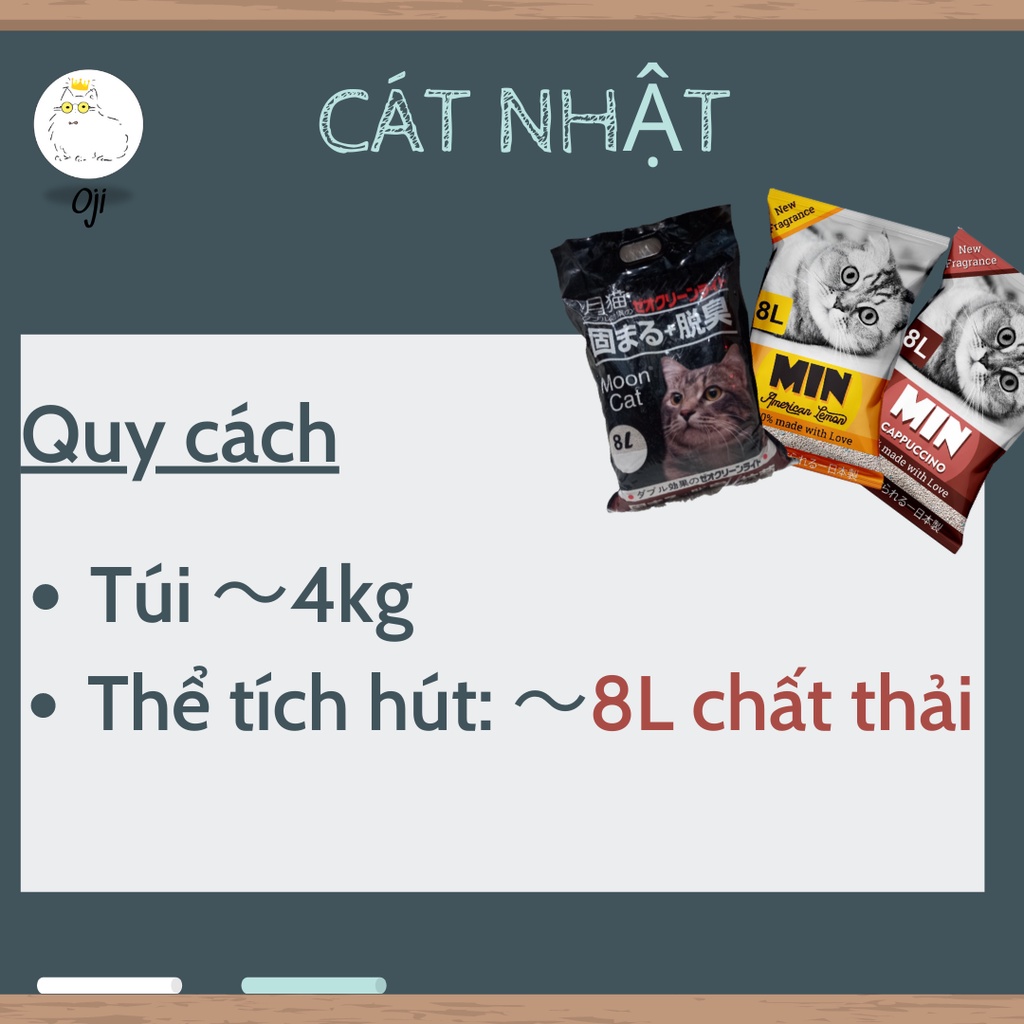 Cát Vệ Sinh Cho Mèo Cát Nhật MIN khử mùi ít bụi vón tốt, 8l