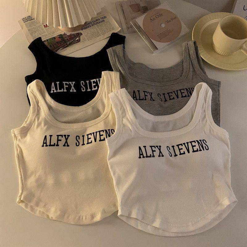 Có Miếng Đệm Ngực! Áo Yếm Nữ Mùa Hè In Họa Tiết Có Thể Mặc Được Áo Không Tay Nữ