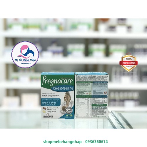 Vitamin tổng hợp cho mẹ sau sinh Pregnacare Breast feeding Bú Anh - Hộp 84 viên