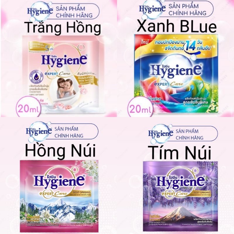 Nước xả Hygiene đậm đặc siêu thơm 20ml - dây 12 Gói