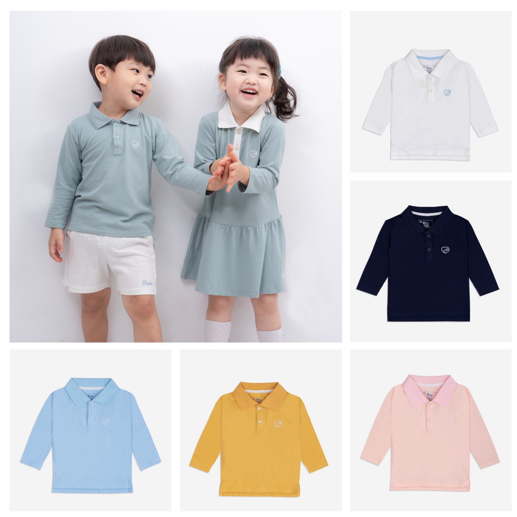 Áo dài tay polo sợi tre BU Baby
