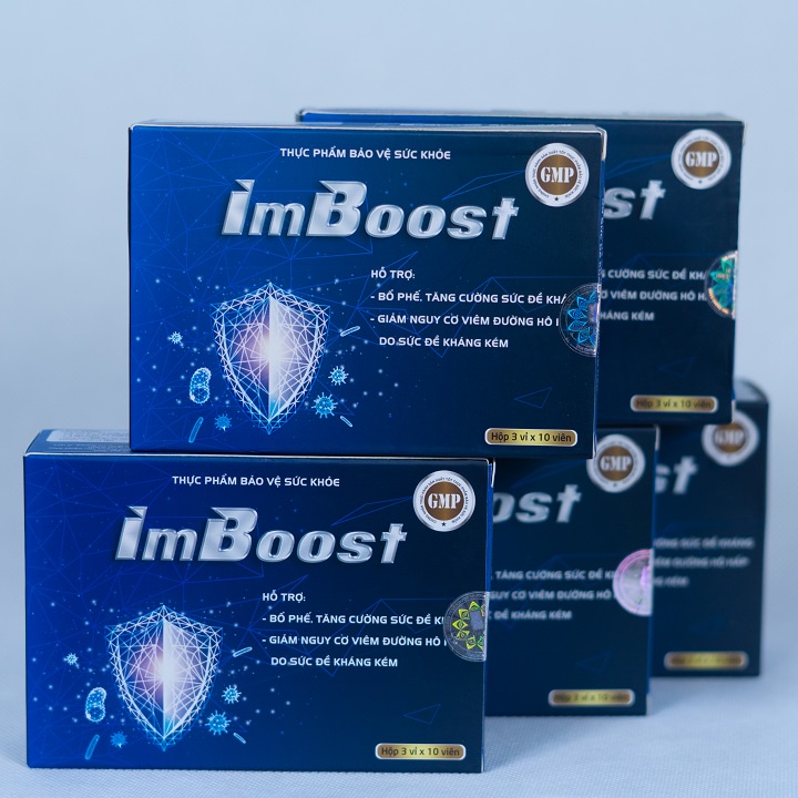 Imboost Bổ Phế, Tăng cường sức đề kháng, Giảm Nguy Cơ Viêm Đường Hô Hấp (30 Viên/hộp)