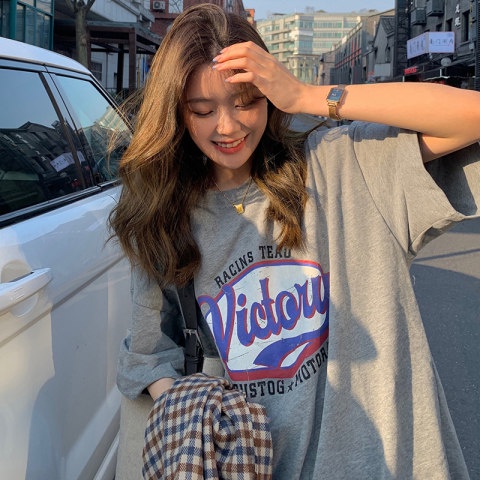 Áo Thun Tay Ngắn Dáng Rộng In Họa Tiết Hoạt Hình Phong Cách Retro Thời Trang Mùa Hè 2022 Cho Nữ