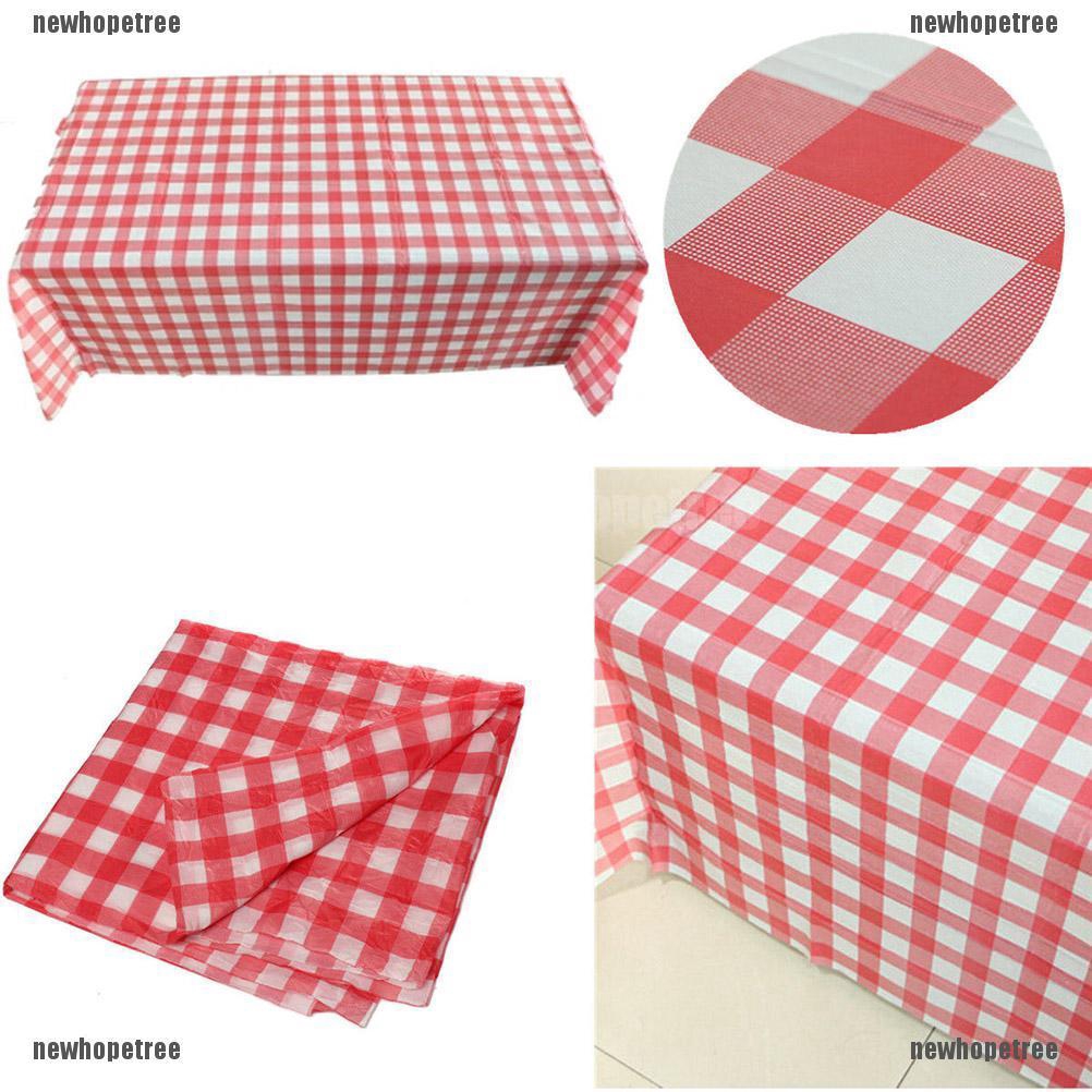 Khăn nhựa trải đi picnic họa tiết caro màu đỏ