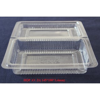 100 cái hộp nhựa AV21 trong đựng nem,bánh trôi,hoa quả khô,tôm khô.....