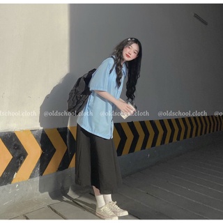 Áo sơ mi nữ Sơ mi cổ bèo Sơ mi nữ đi học công sở 2 màu pastel xinh xắn- áo sơ mi Form rộng Bigsize sơ mi cộc tay