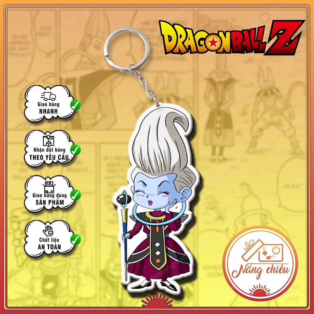Móc Khóa Dày In Sắc Nét 2 Mặt Chibi Anime 7 Viên Ngọc Rồng - Dragon Ball ☘️Quà Tặng Nắng Chiều☘️