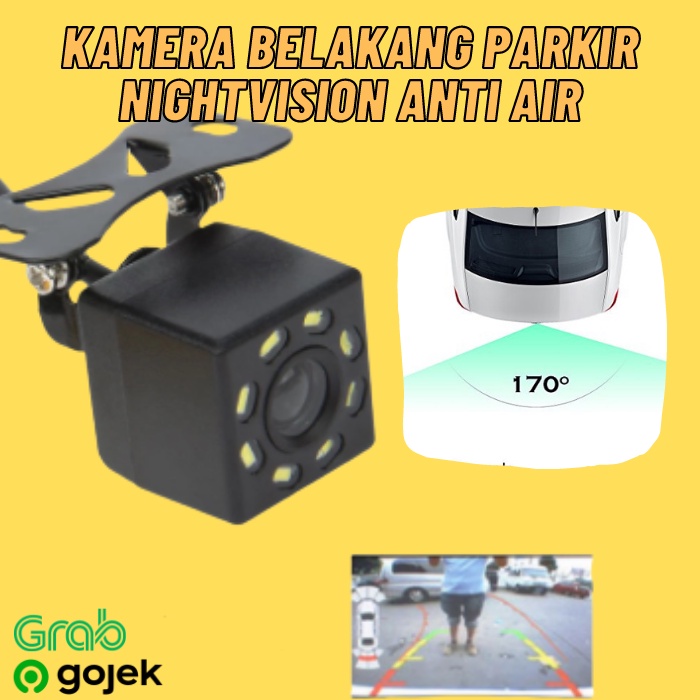 Camera chiếu hậu 8 bóng LED chống nước cho xe hơi