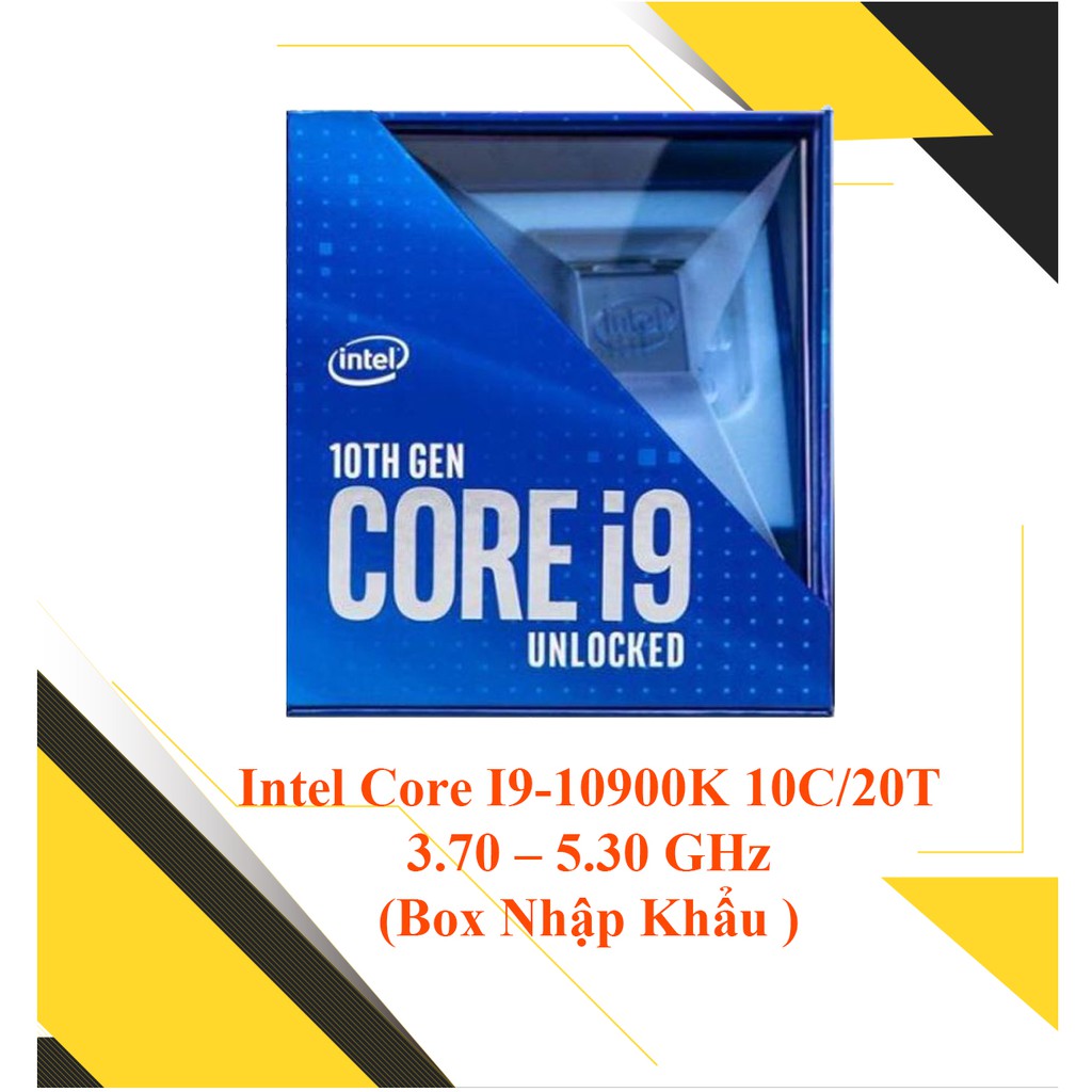 BỘ VI XỬ LÝ Intel Core I9-10900K 10C/20T 20MB 3.70 – 5.30 GHz (Box Nhập Khẩu )