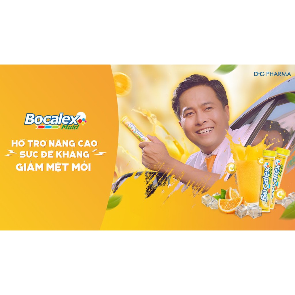 Sủi Bocalex Multi và ZinC – Dược Hậu Giang - Bổ sung vitamin C, Kẽm và khoáng chất