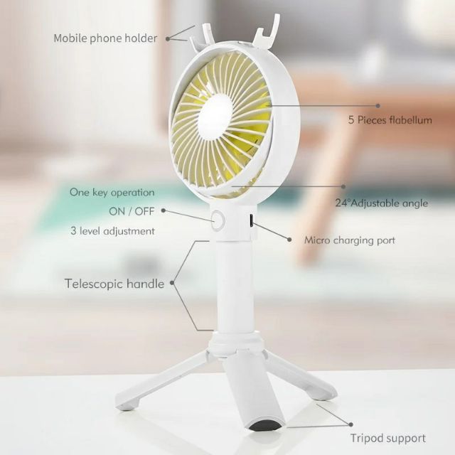 Quạt cầm tay có chân đỡ Benks chính hãng | BigBuy360 - bigbuy360.vn
