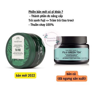 Dầu Gội Tẩy Tế Bào Chết Cho Da Đầu The Body Shop Fuji Green Tea Cleaning Hair Scrub 240ml