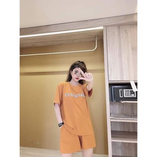 Set bộ thể thao áo chữ nhũ phản quang