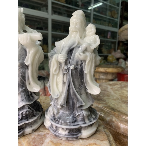 Bộ Tam Đa  Đá Đúc - cao 20cm