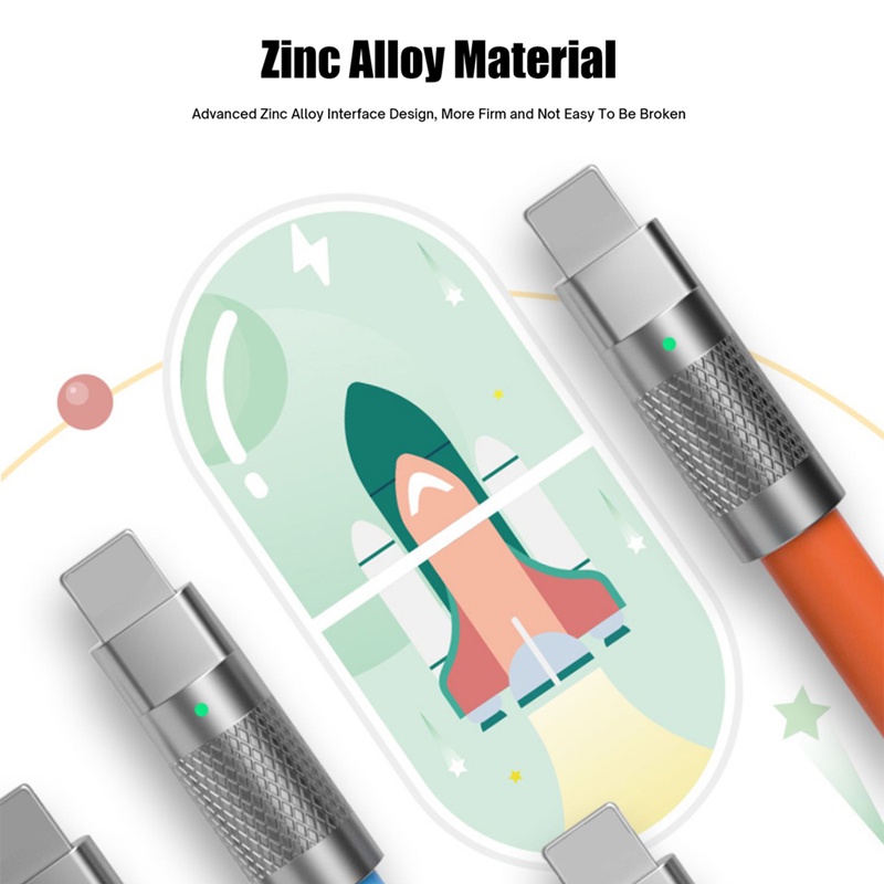 Dllencase Dây Cáp Sạc Nhanh 100W 6A Hợp Kim Kẽm A400 Cho Huawei P40 P30 Pro OPPO Xiaomi Redmi Pro