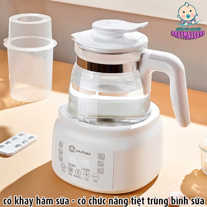 Máy Hâm Nước Pha Sữa PAUL FRANK Điều Chỉnh Nhiệt Độ Thông Minh, Khử Clo Nước, Tiệt Trùng Bình Sữa [TẶNG KHAY HÂM SỮA]