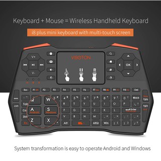 Bàn Phím Kiêm Chuột Không Dây VIBOTON i8 Plus