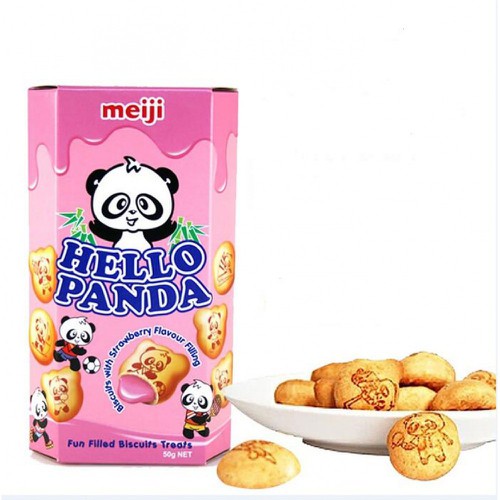 Bánh Gấu Nhân Kem Meiji Hello Panda Hộp 50g