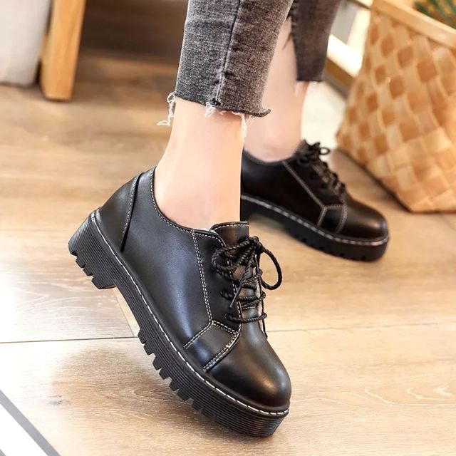 Giày Oxford Ulzzang Nữ Da Xịn Đế Khâu viền Cực CUTE | BigBuy360 - bigbuy360.vn