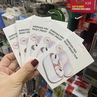 [PHIÊN BẢN MỚI] Miếng Dán kim loại Chống Bụi Cho Tai Nghe AlRPOD Pro