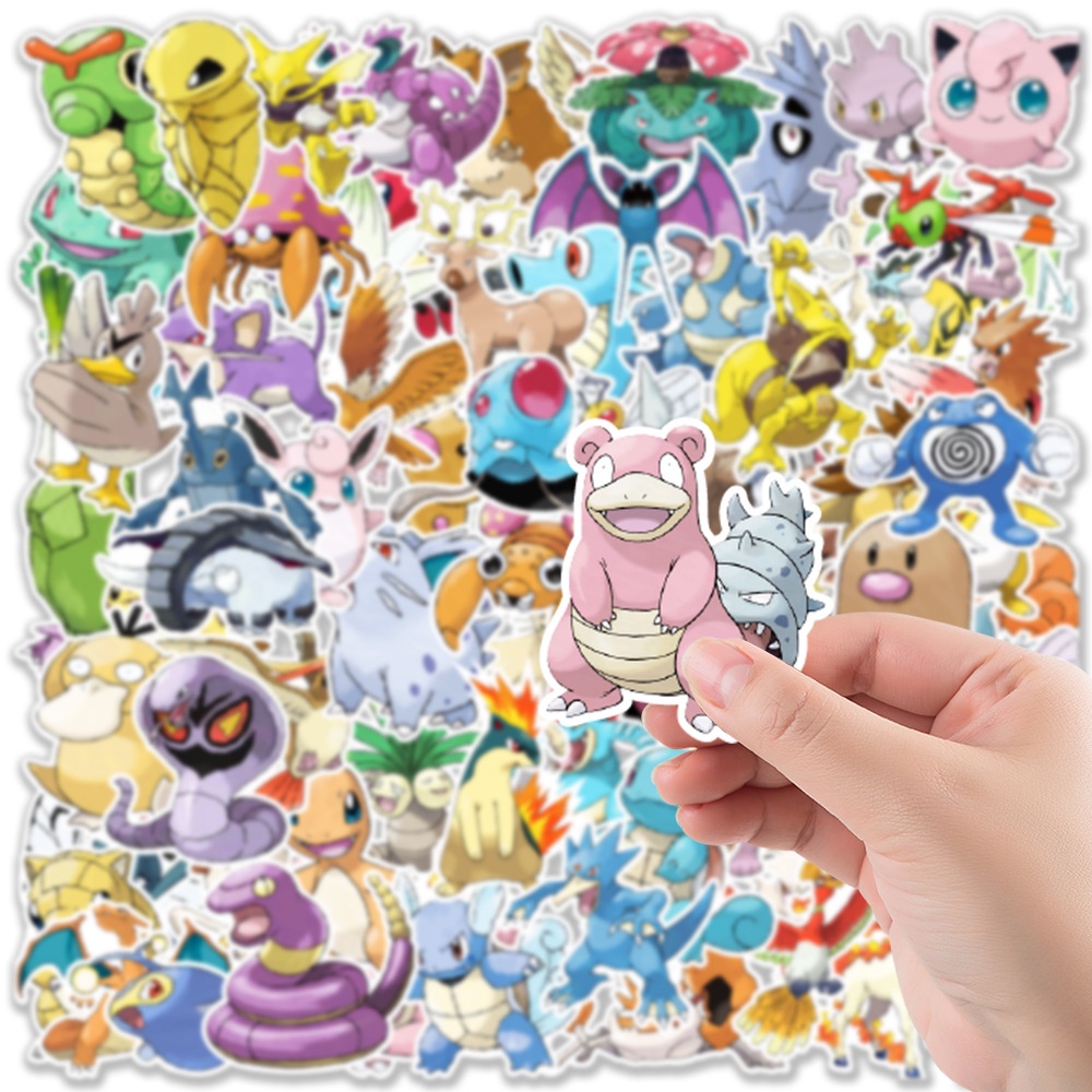 Bộ 160/80/40 Miếng Dán Hình Pokemon Trang Trí Điện Thoại/Notebook Chống Thấm Nước